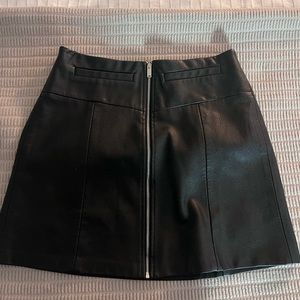 Black Leather Bershka Skirt